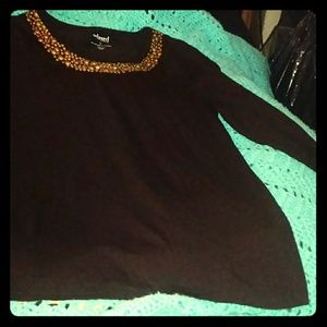 Dressy Black Half Sleeve Shirt